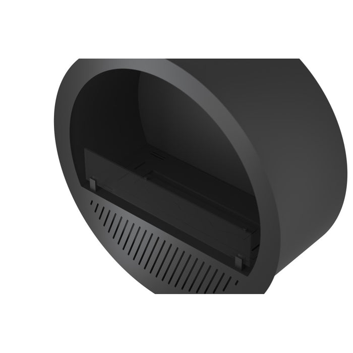 Camino a Bioetanolo da incasso Incyrcle Inside - Biocamino rotondo di design da parete d.70cm