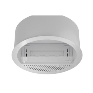 Camino a Bioetanolo da incasso Incyrcle Inside - Biocamino rotondo di design da parete d.70cm Bianco