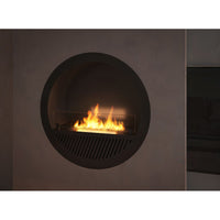 Camino a Bioetanolo da incasso Incyrcle Inside - Biocamino rotondo di design da parete d.70cm