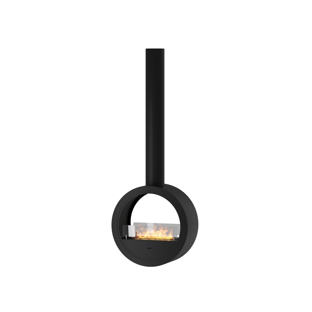Camino a Bioetanolo sospeso da soffitto Incyrcle Slim 2Side - Biocamino rotondo di design con doppia facciata aperta d.70cm