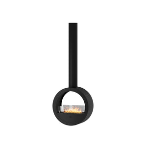Camino a Bioetanolo sospeso da soffitto Incyrcle Slim 2Side - Biocamino rotondo di design con doppia facciata aperta d.70cm