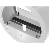 Camino a Bioetanolo sospeso da soffitto Incyrcle Slim 2Side - Biocamino rotondo di design con doppia facciata aperta d.70cm Bianco