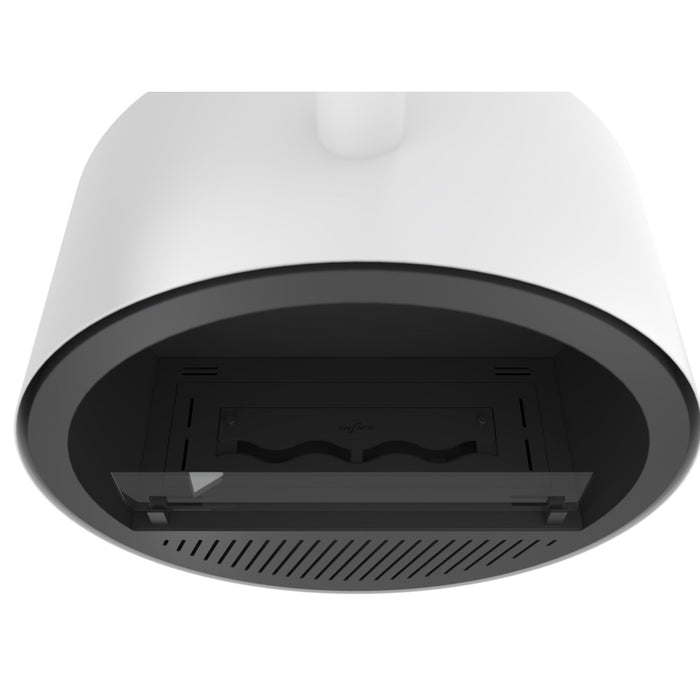 Camino a Bioetanolo sospeso da soffitto Incyrcle Slim - Biocamino rotondo di design d.70cm Bianco