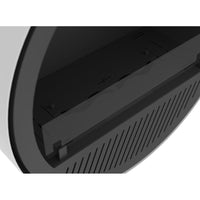 Camino a Bioetanolo sospeso da soffitto Incyrcle Slim - Biocamino rotondo di design d.70cm Bianco