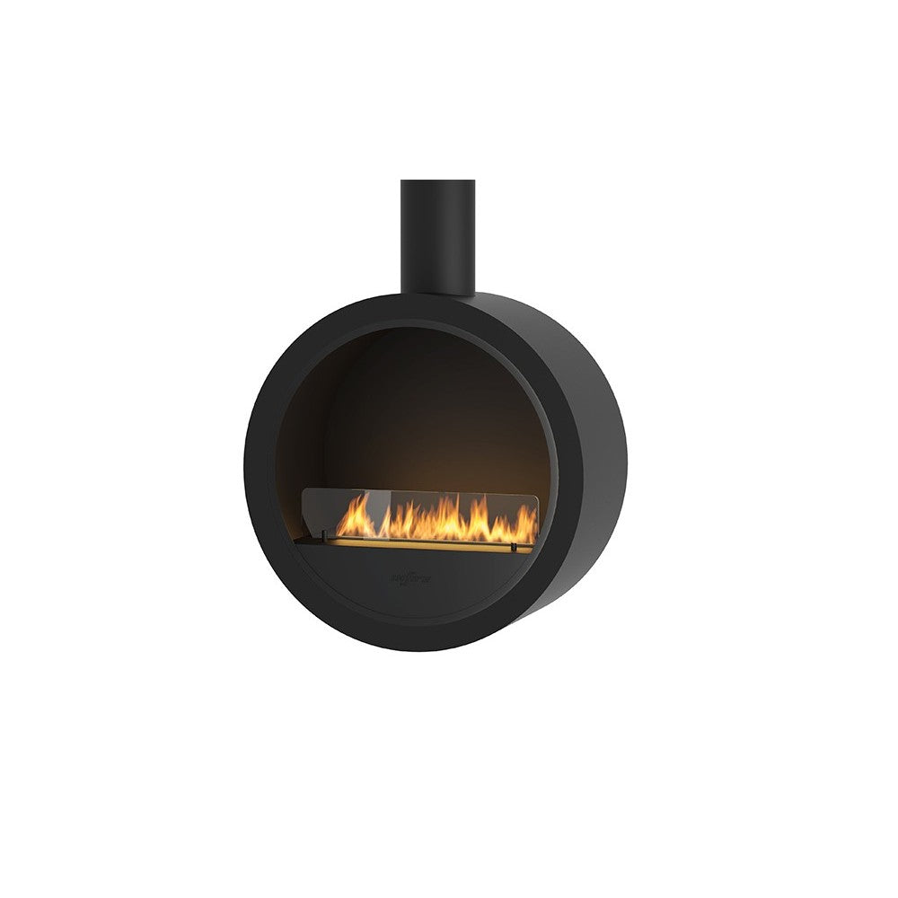 Camino a Bioetanolo sospeso da soffitto Incyrcle Slim - Biocamino rotondo di design d.70cm