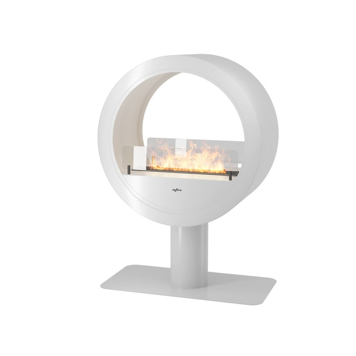 Camino a Bioetanolo da appoggio Incyrcle Stand 2Side - Biocamino rotondo di design con doppia facciata d.70cm Bianco