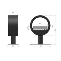 Camino a Bioetanolo da appoggio Incyrcle Stand 2Side - Biocamino rotondo di design con doppia facciata d.70cm Bianco
