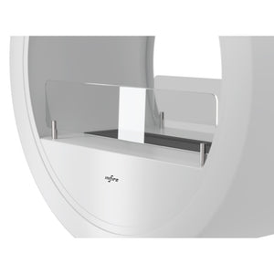 Camino a Bioetanolo da appoggio Incyrcle Stand 2Side - Biocamino rotondo di design con doppia facciata d.70cm Bianco