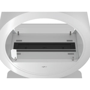 Camino a Bioetanolo da appoggio Incyrcle Stand 2Side - Biocamino rotondo di design con doppia facciata d.70cm Bianco