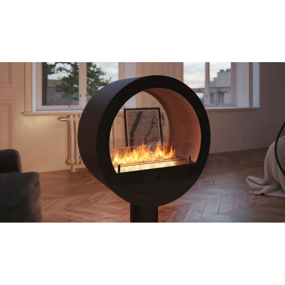 Camino a Bioetanolo da appoggio Incyrcle Stand 2Side - Biocamino rotondo di design con doppia facciata d.70cm