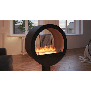 Camino a Bioetanolo da appoggio Incyrcle Stand 2Side - Biocamino rotondo di design con doppia facciata d.70cm