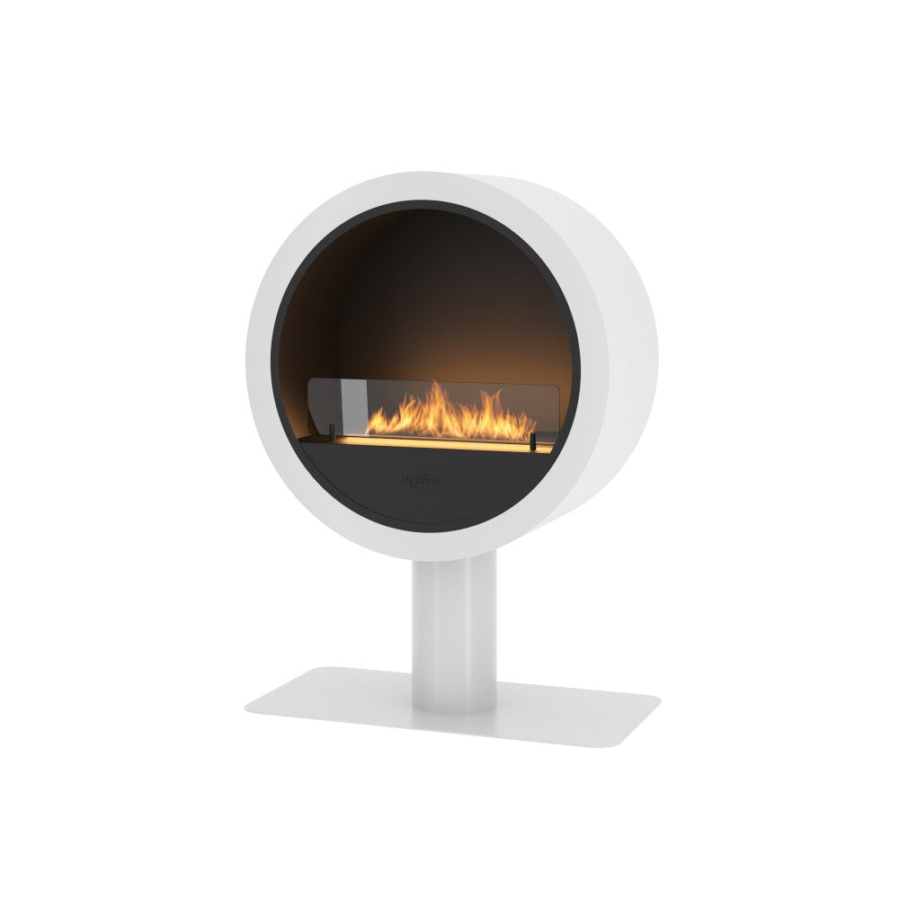 Camino a Bioetanolo da appoggio Incyrcle Stand - Biocamino rotondo di design da terra d.70cm Bianco