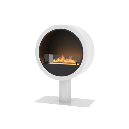 Camino a Bioetanolo da appoggio Incyrcle Stand - Biocamino rotondo di design da terra d.70cm Bianco