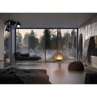 Camino a Bioetanolo da appoggio Incyrcle Stand - Biocamino rotondo di design da terra d.70cm Bianco