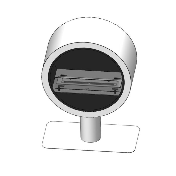 Camino a Bioetanolo da appoggio Incyrcle Stand - Biocamino rotondo di design da terra d.70cm Bianco