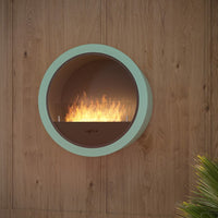 INCYRCLE WALL - Biocamino da parete vari colori - Verde menta