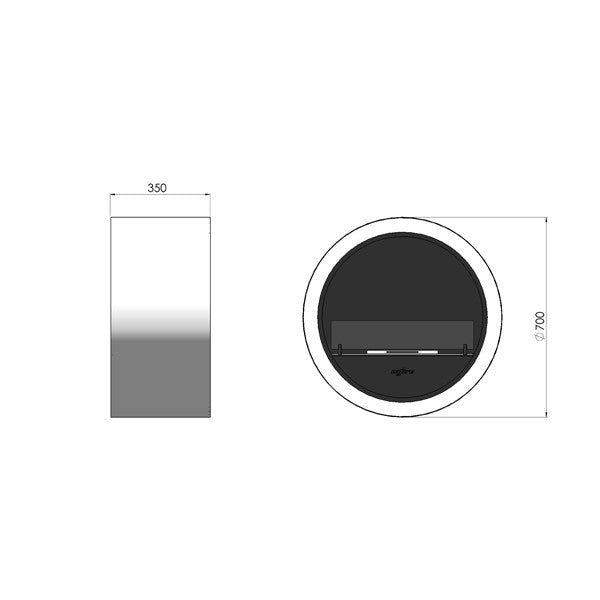 INCYRCLE WALL - Biocamino da parete vari colori - Verde menta