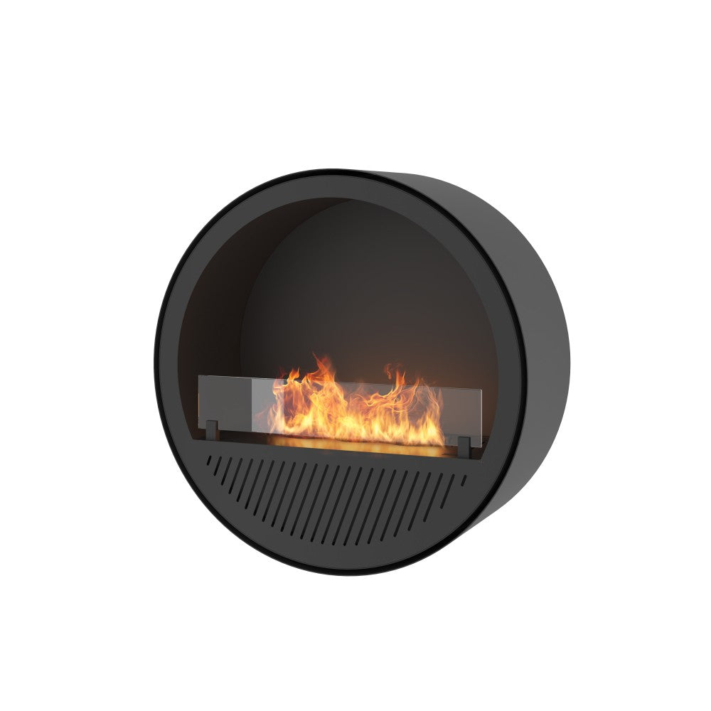 Camino a Bioetanolo da parete Incyrcle Wall - Biocamino rotondo di design da appendere al muro d.72cm Bianco