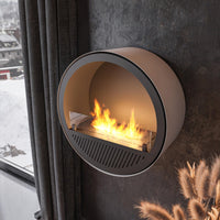 Camino a Bioetanolo da parete Incyrcle Wall - Biocamino rotondo di design da appendere al muro d.72cm