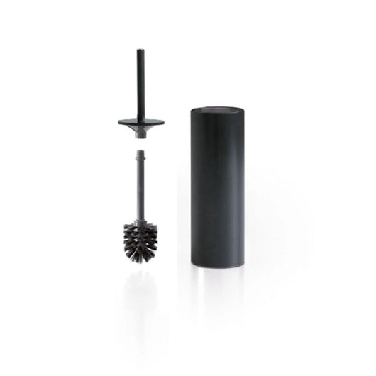 Inda - Portascopino da appoggio nero opaco