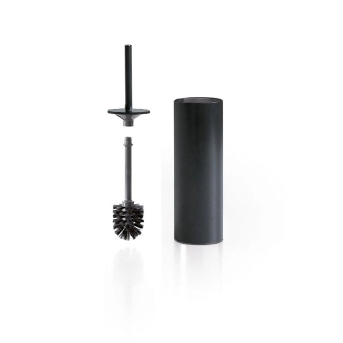 Inda - Portascopino da appoggio nero opaco