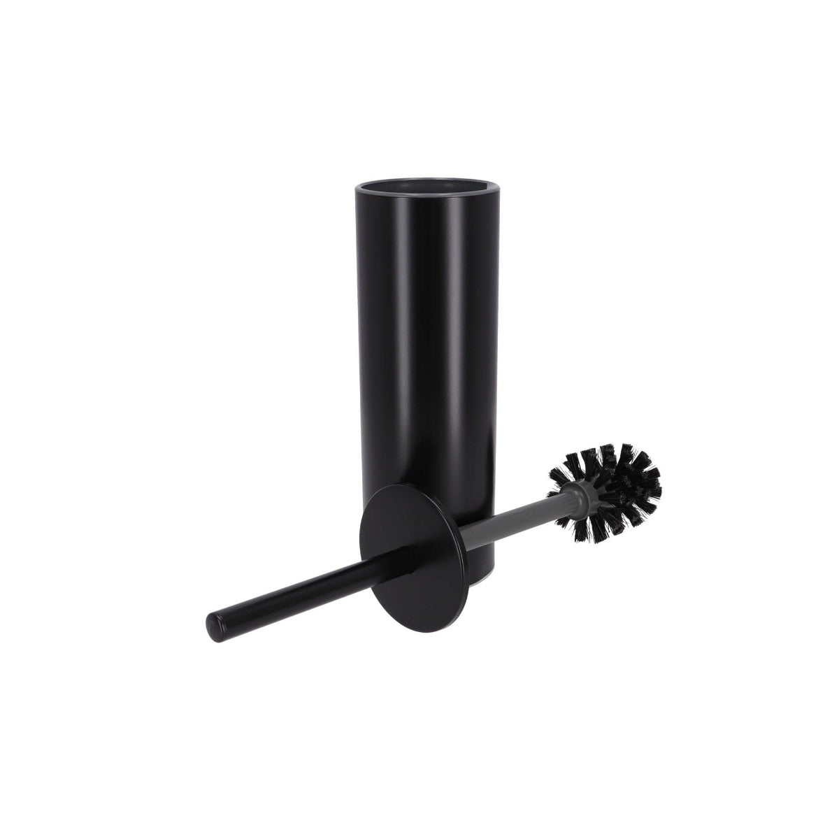 Inda - Portascopino da appoggio nero opaco