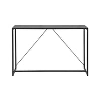 Consolle in metallo con barra di rinforzo, 120cm, nero