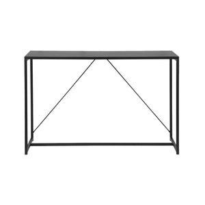 Consolle in metallo con barra di rinforzo, 120cm, nero