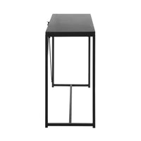 Consolle in metallo con barra di rinforzo, 120cm, nero