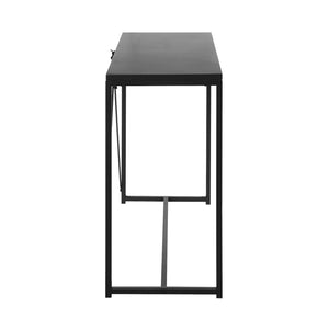 Consolle in metallo con barra di rinforzo, 120cm, nero