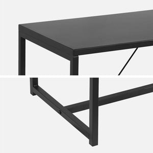 Consolle in metallo con barra di rinforzo, 120cm, nero