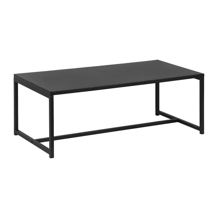 Tavolino in metallo con gambe in metallo, nero