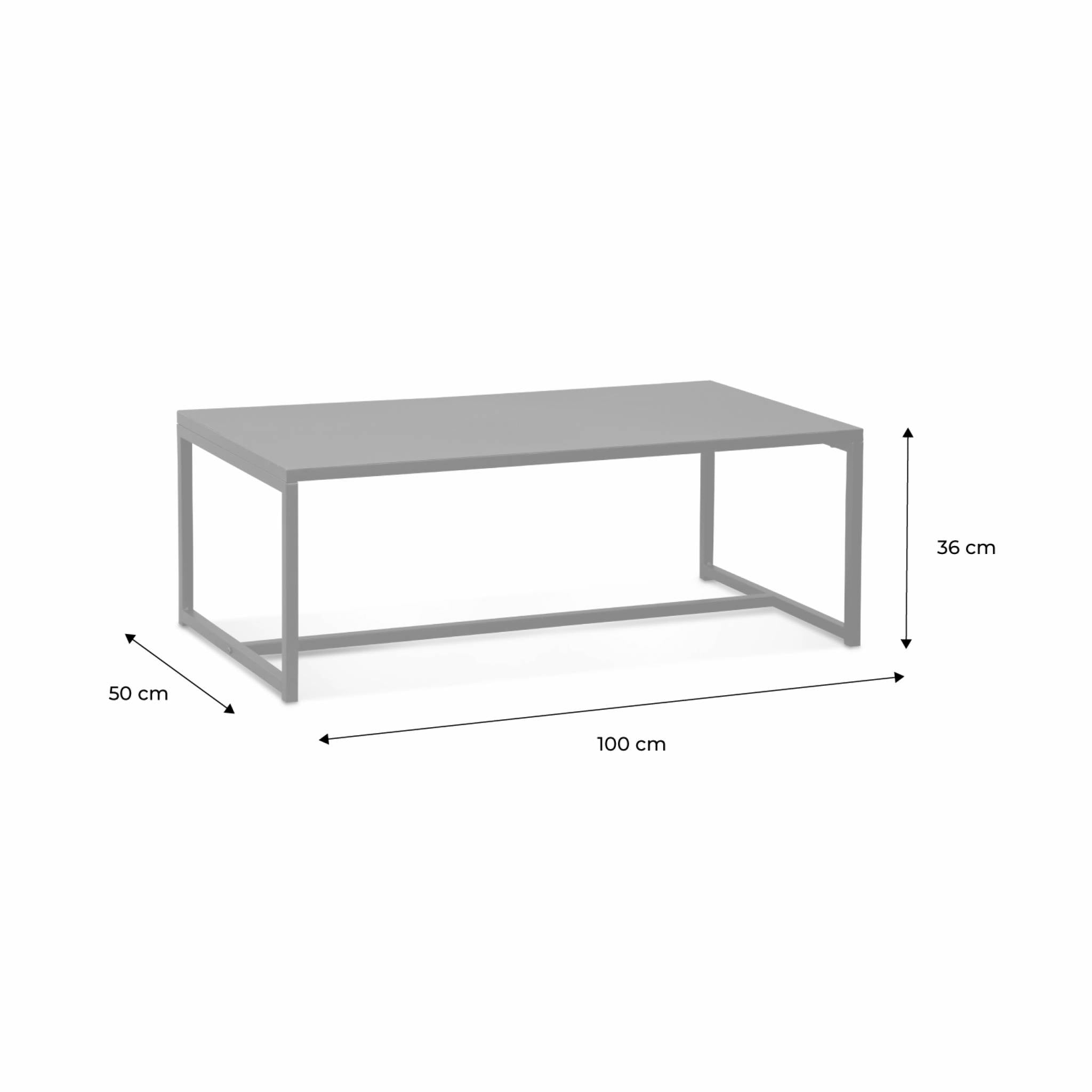 Tavolino in metallo con gambe in metallo, nero