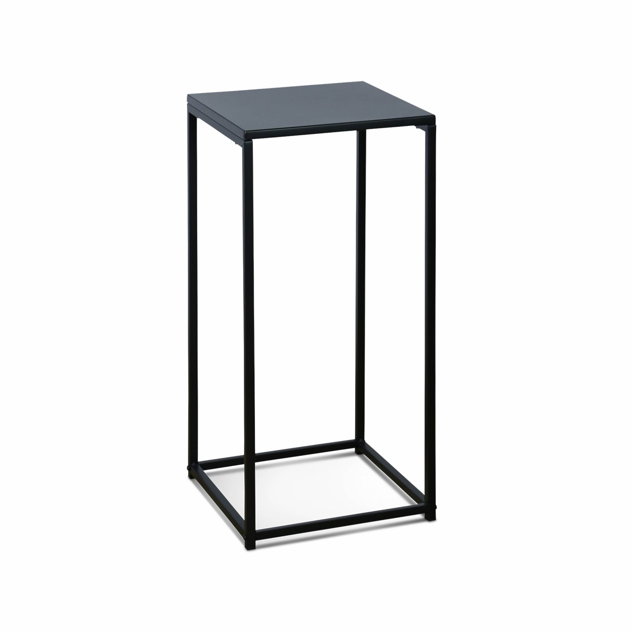 Set di 2 tavolini neri  per salotto, nero