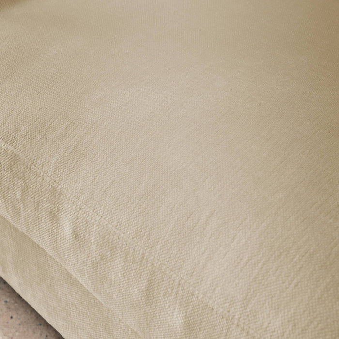 Divano 2 posti tessuto sfoderabile, beige