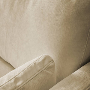 Divano 2 posti tessuto sfoderabile, beige