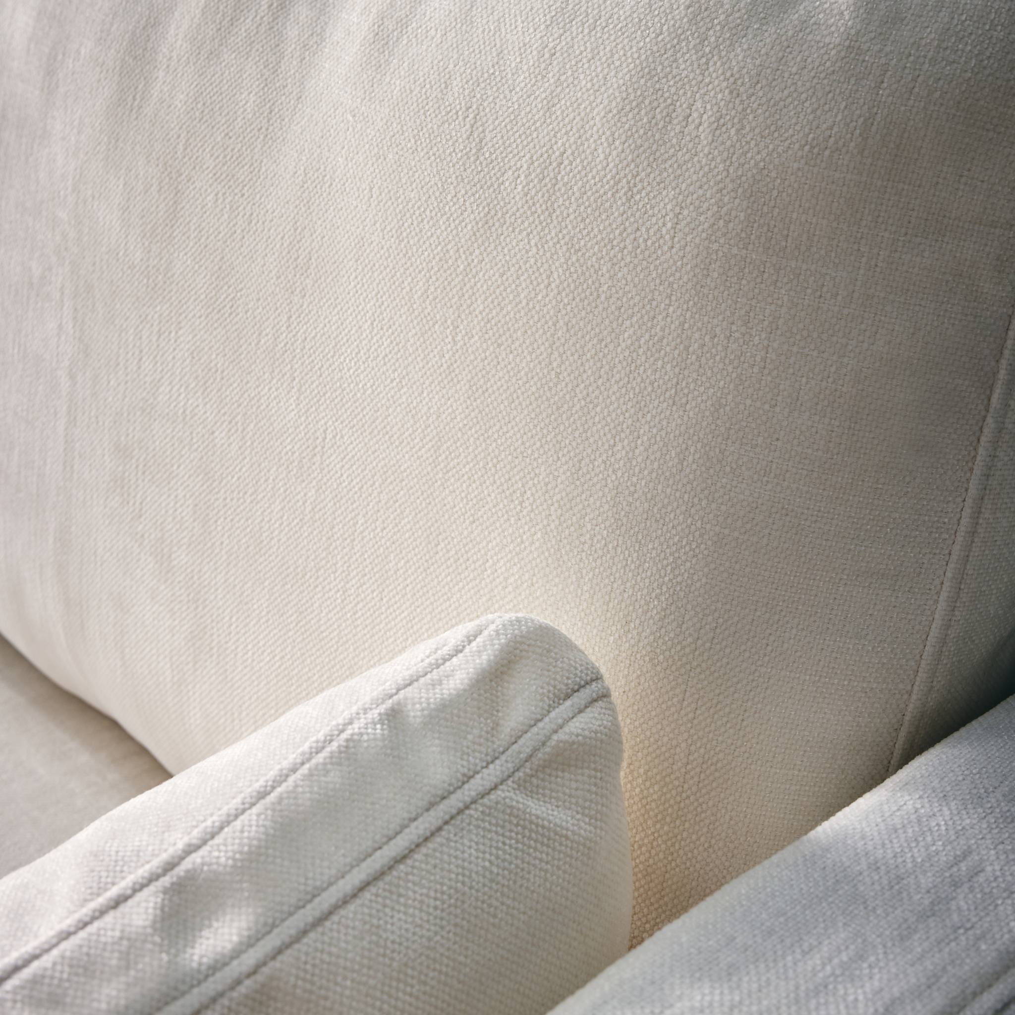 Divano 2 posti tessuto sfoderabile, bianco