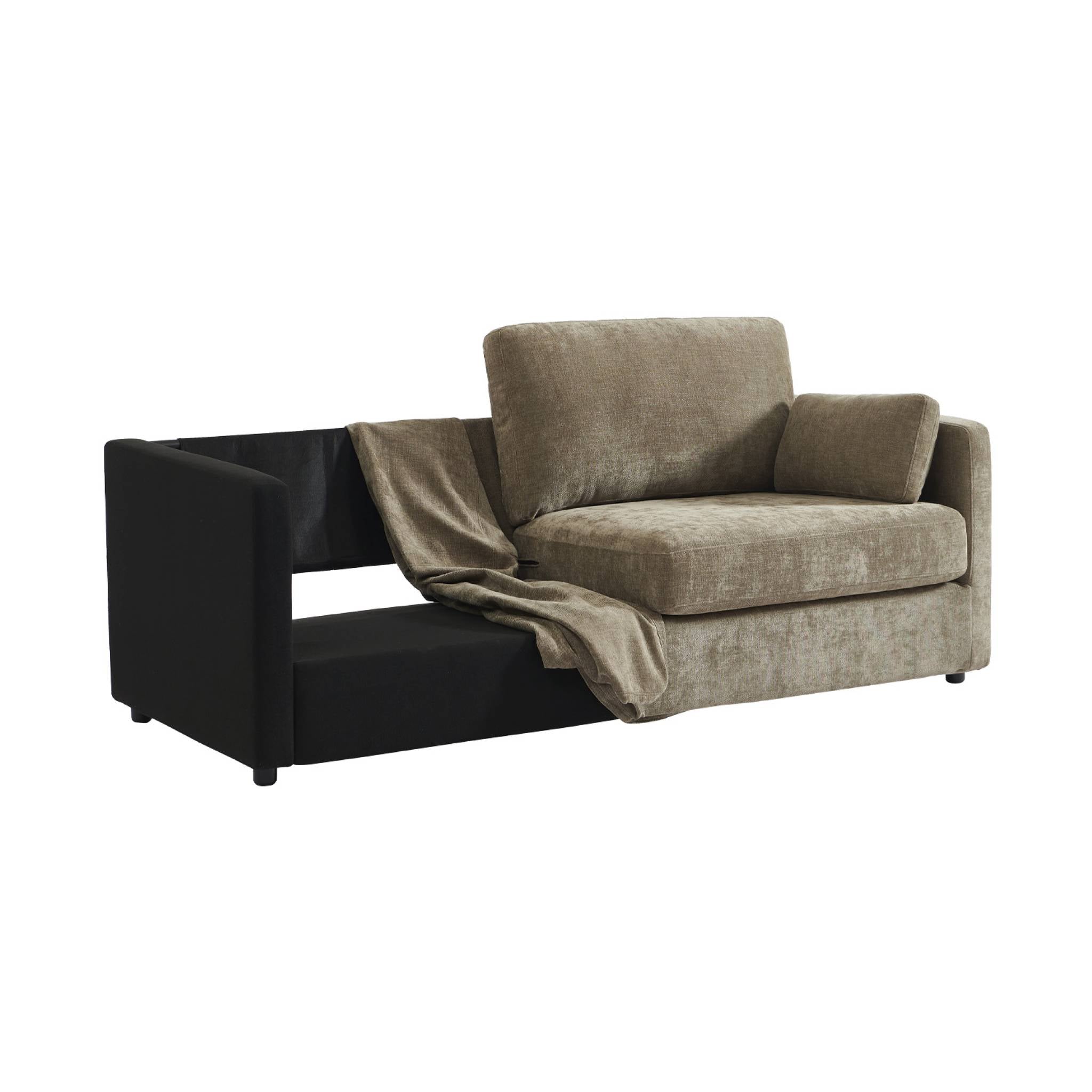 Copertura in tessuto per divano letto 3 posti neo, beige