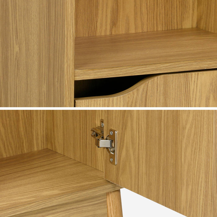 Colonna di stoccaggio per bagno vintage, 3 ripiani, frassino