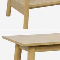 Consolle scandinava effetto legno di noce, 110cm, effetto frassino