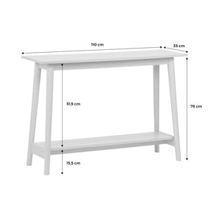 Consolle scandinava effetto legno di noce, 110cm, effetto frassino