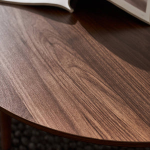 Set di 2 tavolini rotondi, marrone