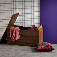 Baule, effetto legno tinto noce, marrone