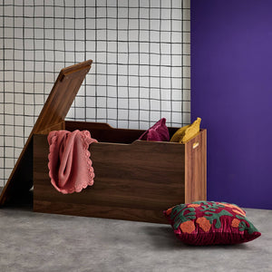 Baule, effetto legno tinto noce, marrone