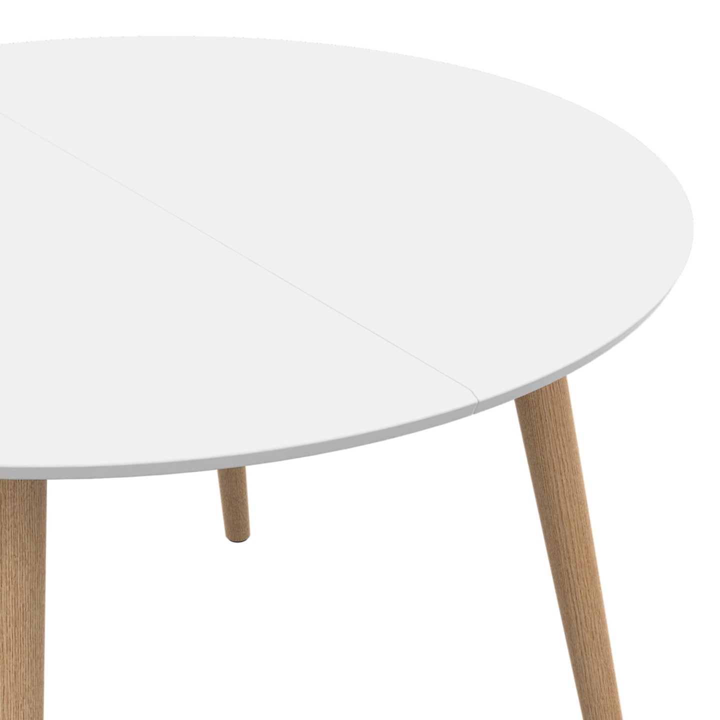 IDMarket - INGA Mesa de comedor redonda para 6 personas blanca 110 cm