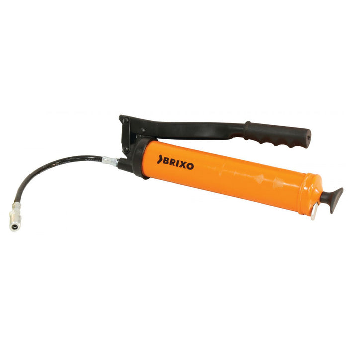 Ingrassatore manuale Brixo con flessibile – Capacità 500 ml – Testina idraulica a 4 griffe – Brixo