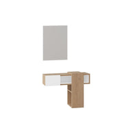 Ingresso con specchio Efes colore rovere bianco