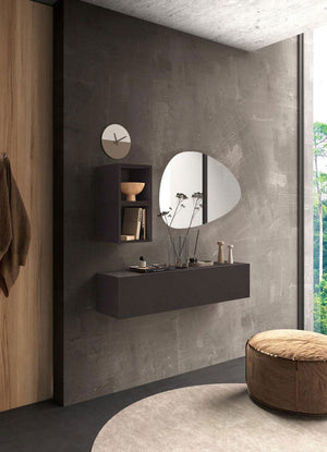 Nuova Parete da ingresso moderna, finitura Lava ZLCINFNCOMPN59