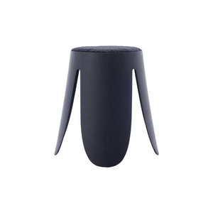 Set di 2 sgabelli impilabili in materiale bouclé, blu navy