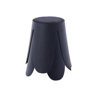 Set di 2 sgabelli impilabili in materiale bouclé, blu navy